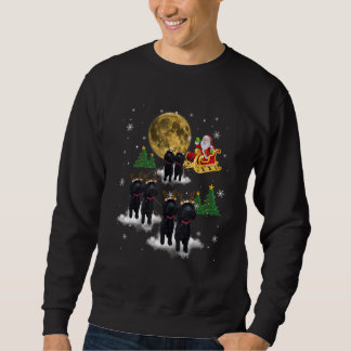 Poodle Reindeer Santa Claus Christmas Xmas Pajama Sweatshirt
