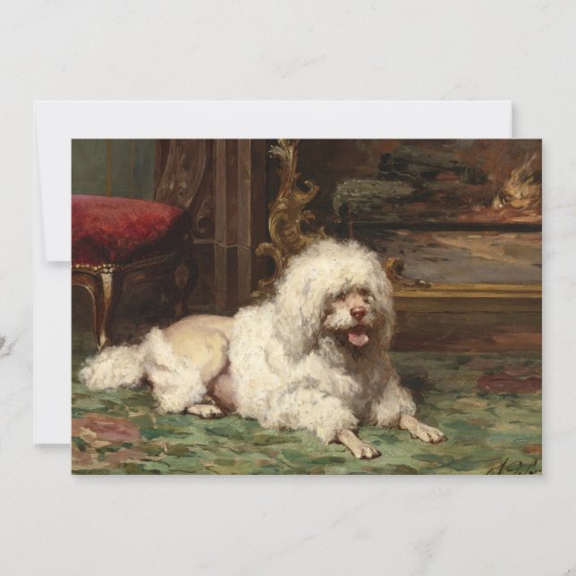 Poodle Resting on the Hearth | French School (Front)