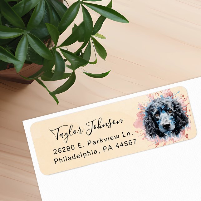 Poodle Return Address Label (Creator Uploaded)