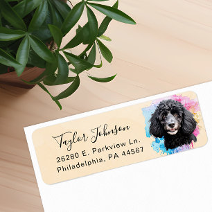 Poodle Return Address Label