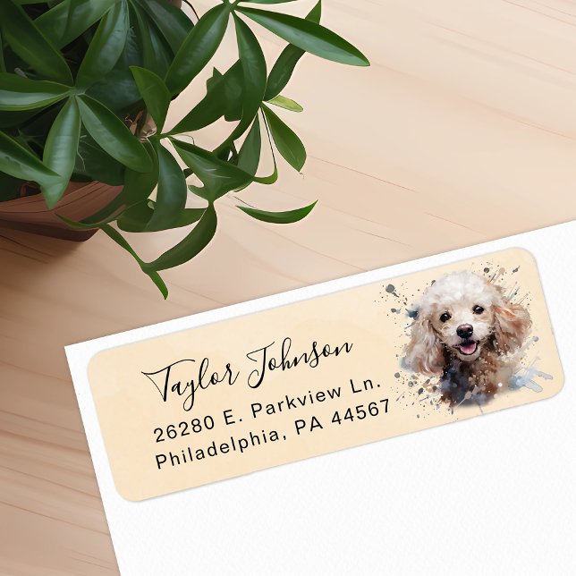 Poodle Return Address Label (Creator Uploaded)
