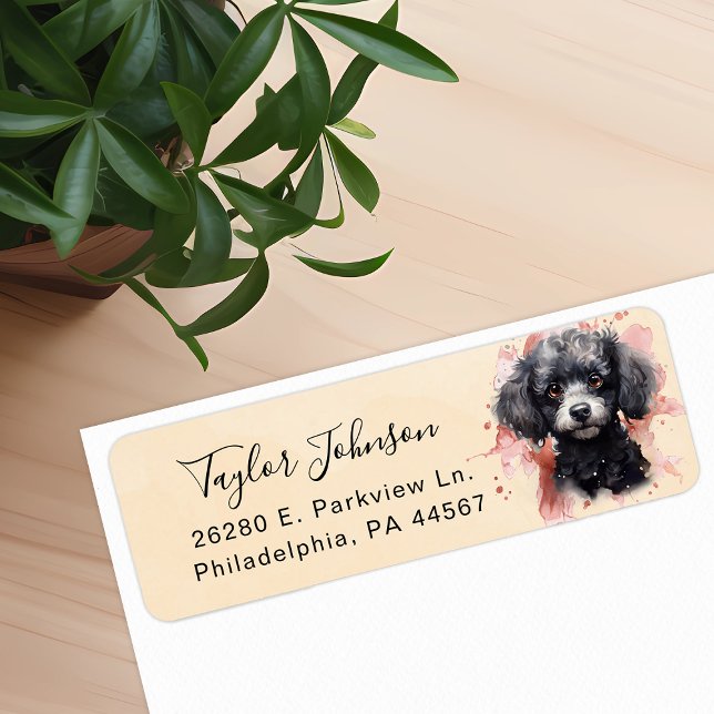 Poodle Return Address Label (Creator Uploaded)