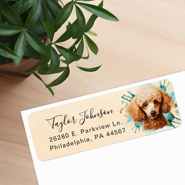 Poodle Return Address Label (Creator Uploaded)