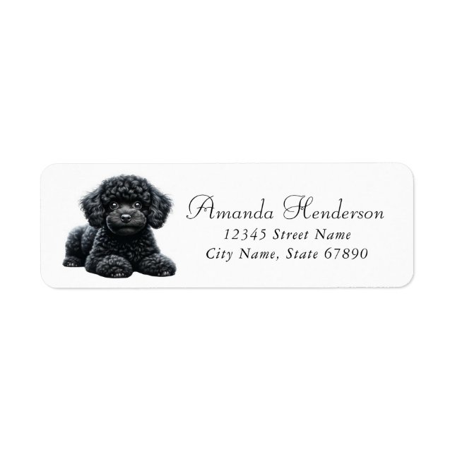 Poodle Return Address Labels (Front)