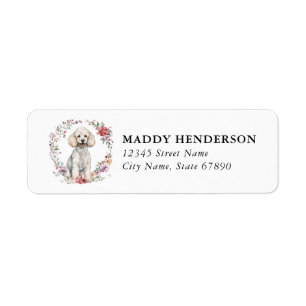 Poodle Return Address Labels