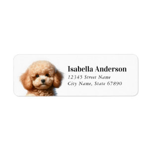 Poodle Return Address Labels