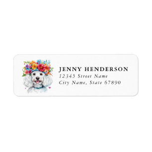 Poodle Return Address Labels