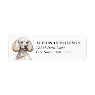 Poodle Return Address Labels