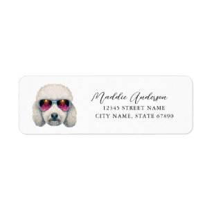 Poodle Return Address Labels