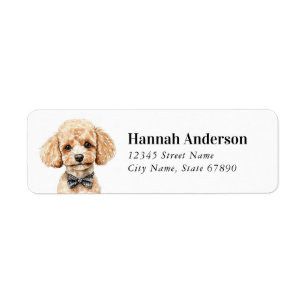 Poodle Return Address Labels