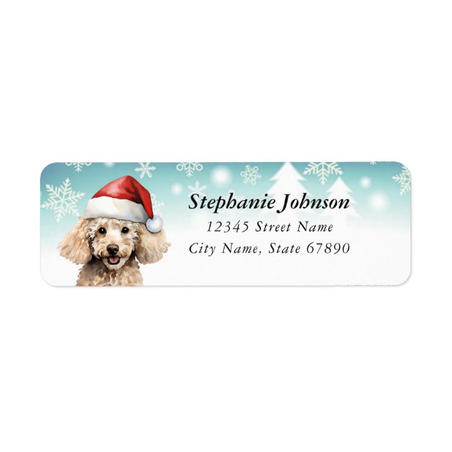 Poodle Return Address Labels (Front)