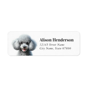 Poodle Return Address Labels