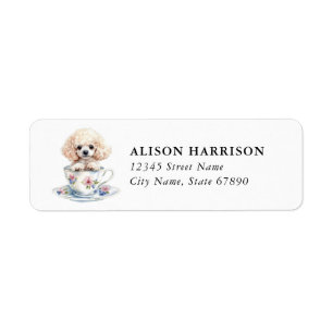 Poodle Return Address Labels
