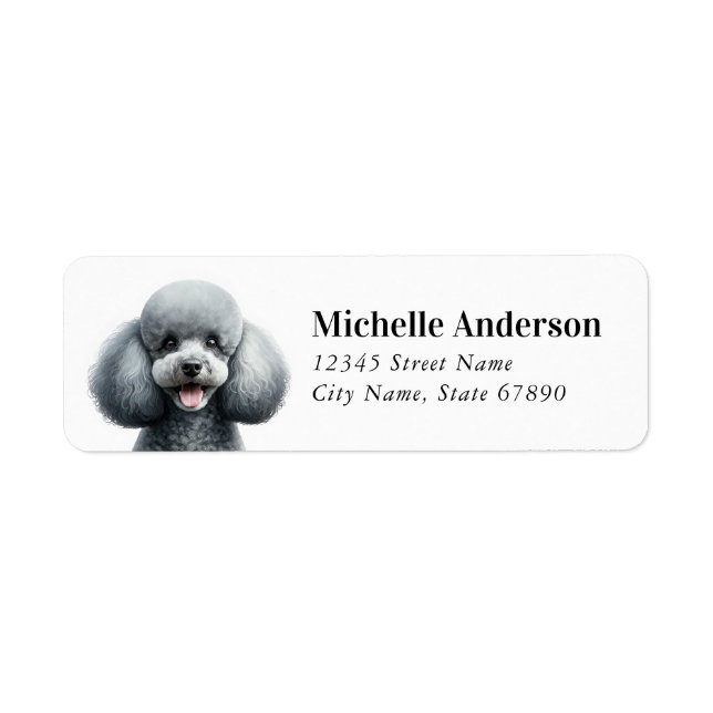 Poodle Return Address Labels (Front)