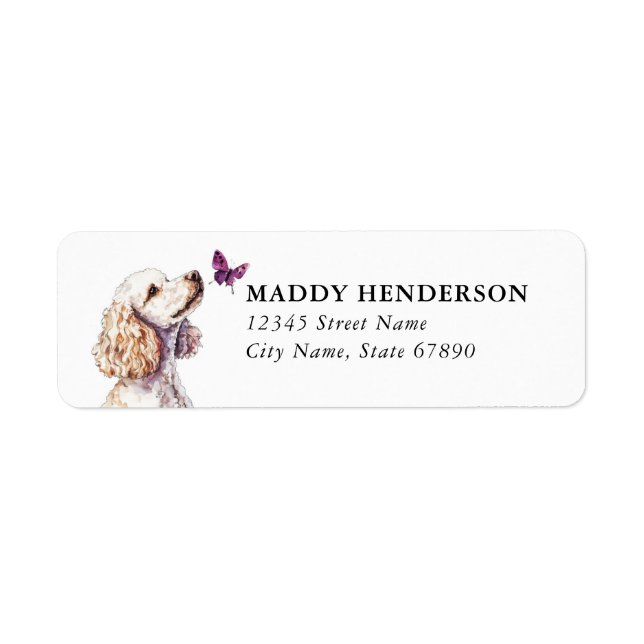 Poodle Return Address Labels  (Front)