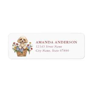 Poodle Return Address Labels