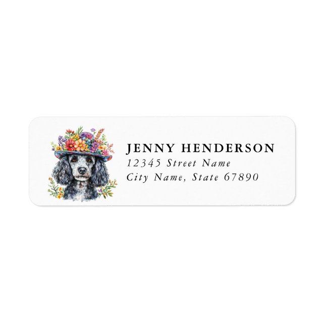 Poodle Return Address Labels (Front)