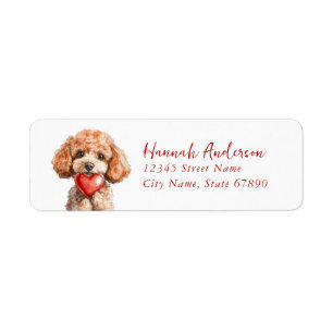 Poodle Return Address Labels
