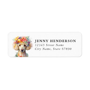 Poodle Return Address Labels