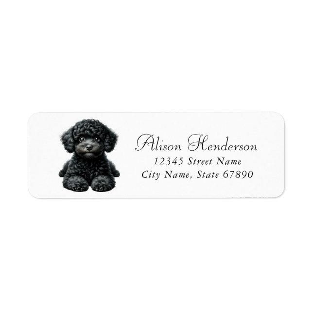Poodle Return Address Labels (Front)