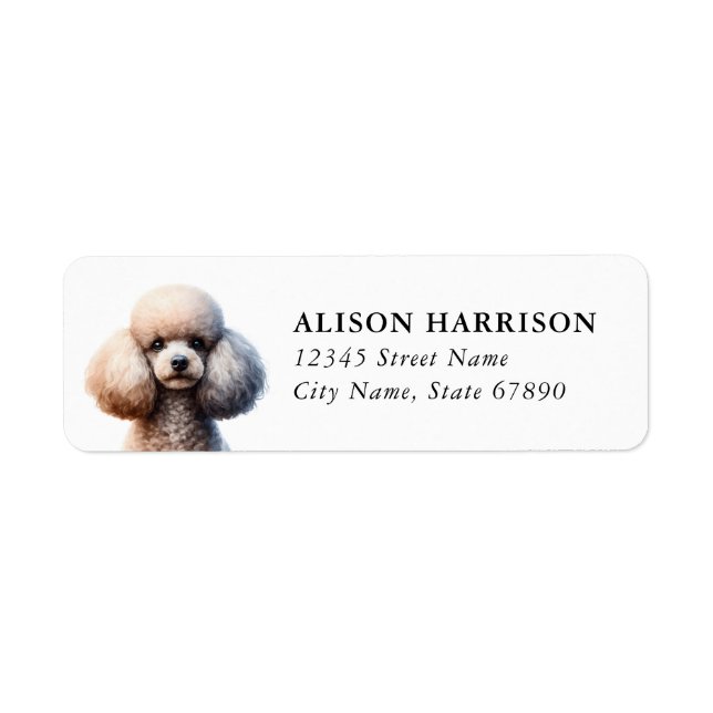 Poodle Return Address Labels  (Front)