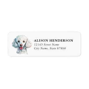 Poodle Return Address Labels