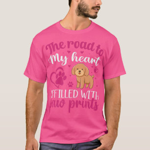 Poodle Road To My Heart Funny Dog Owner Lover Grap T-Shirt