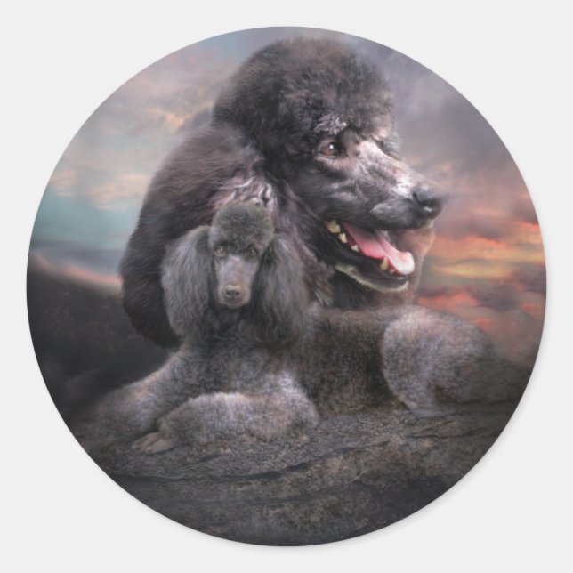 Poodle Rock Sticker (Front)