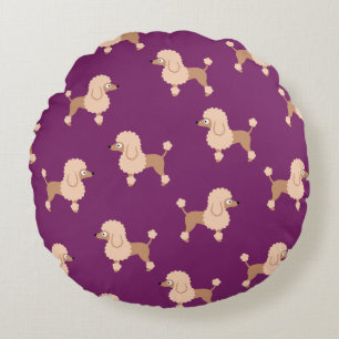 Poodle Round Pillow