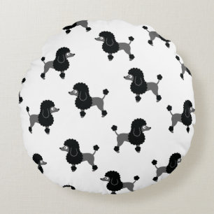 Poodle Round Pillow