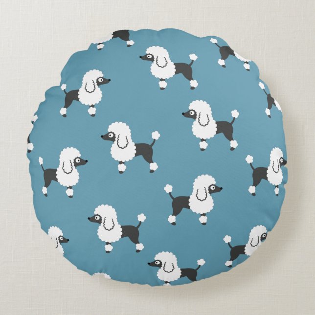 Poodle Round Pillow (Front)