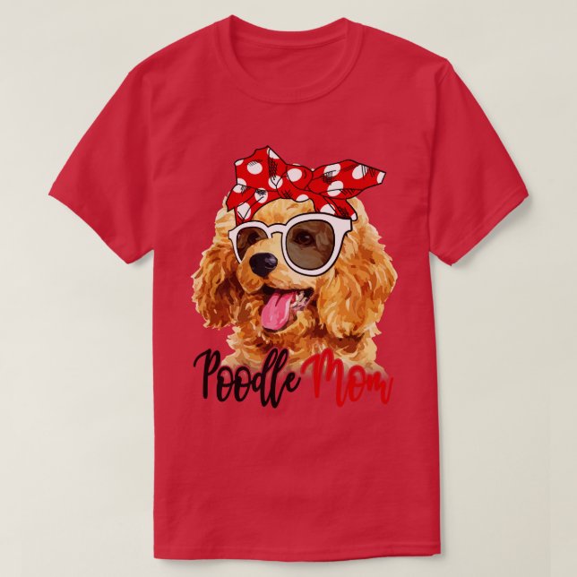 Poodle Shirt Poodle Mum Bandanna (Design Front)