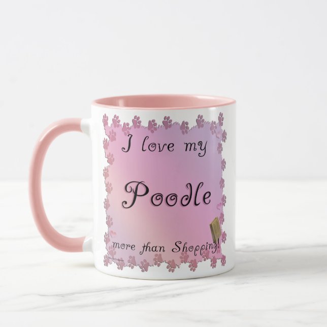 Poodle Shopping Mug (Left)