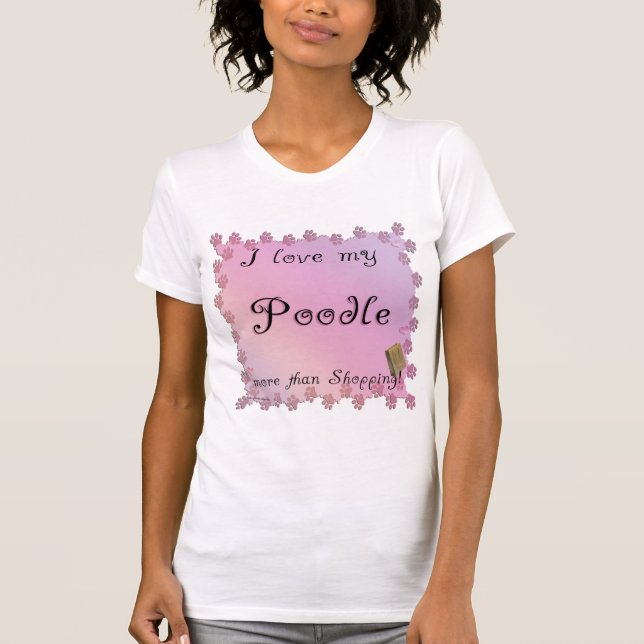 Poodle Shopping T-Shirt (Front)