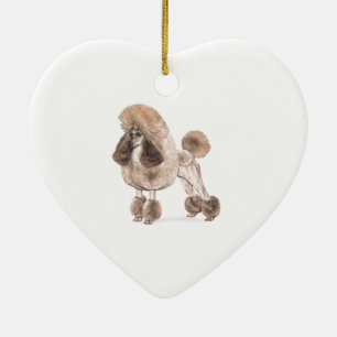 Poodle -- Show Coat Ceramic Tree Decoration