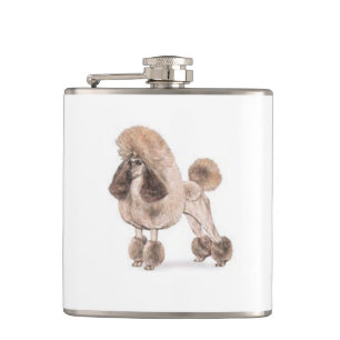 Poodle -- Show Coat Hip Flask