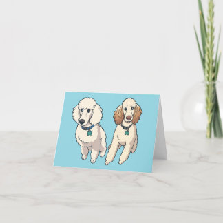 Poodle Siblings Thank You Card