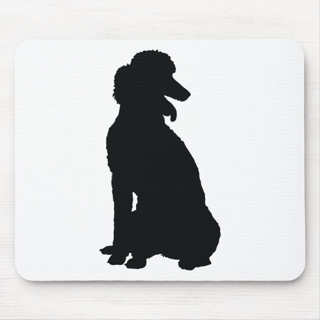 Poodle Silhouette Mouse Mat (Front)