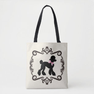 Poodle Silhouette Tote Bag