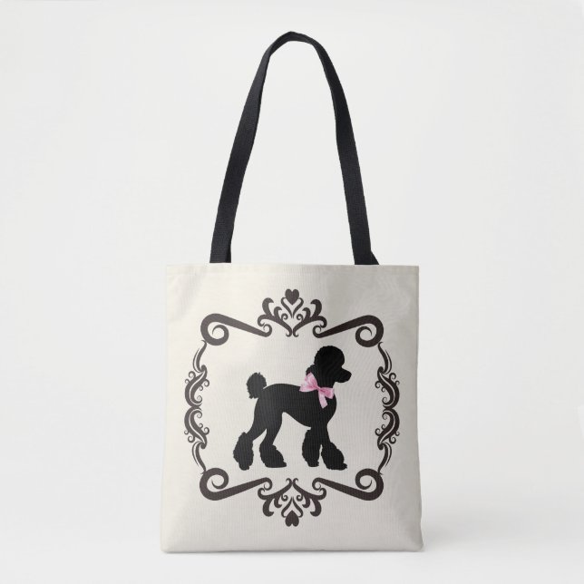 Poodle Silhouette Tote Bag (Front)