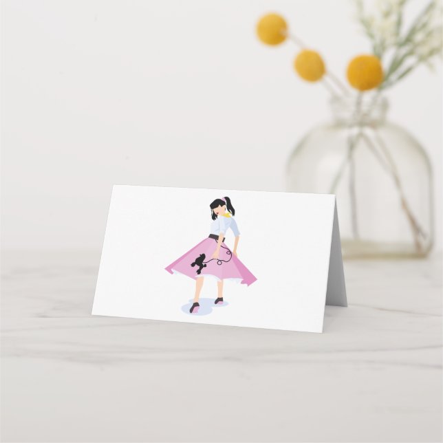 Poodle Skirt Place Card (Front)