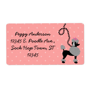 Poodle Skirt Retro Pink and Black 50s Personalised