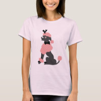 Poodle Skirt Retro Pink Grey Sitting 50s Dog