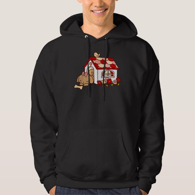 Poodle Sleeping Hoodie (Front)