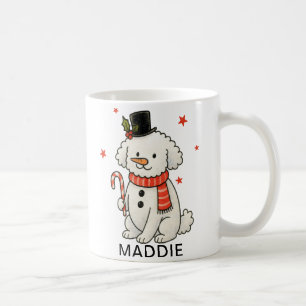 Poodle Snowman Christmas Dog Coffee Mug