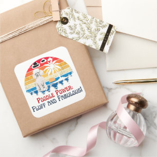 Poodle Square Sticker