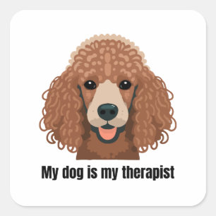 Poodle Square Sticker