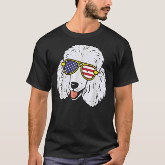 Poodle Sunglasses American Usa 4th Of July Fourth  T-Shirt