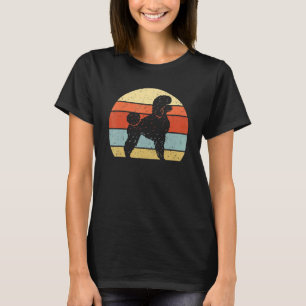 Poodle Sunset Vintage Retro Style Poodle Dog T-Shirt