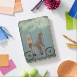 Poodle Tandem iPad Pro Cover<br><div class="desc">Poodle Tandem by Fabfunky. Features poodles riding a bicycle in a whimsical,  steampunk style. | 192042D</div>